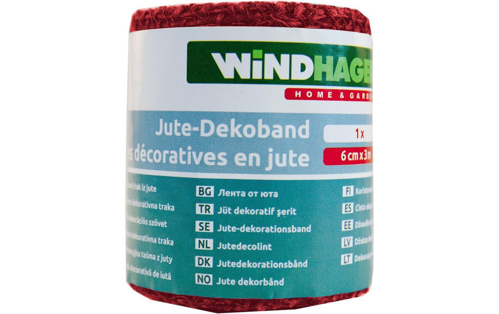 Windhager Jute-Dekoband, rot
