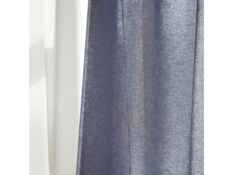 Urbanara Vorhang Solana, Graublau, 140 x 320 cm,