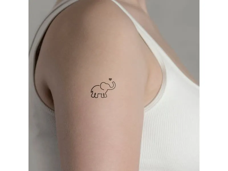 minink Tattoo kleiner Elefant Grösse: S (3.0 cm x 2.4 cm) minink Tattoo kleiner Elefant Grösse: S (3.0 cm x 2.4 cm)