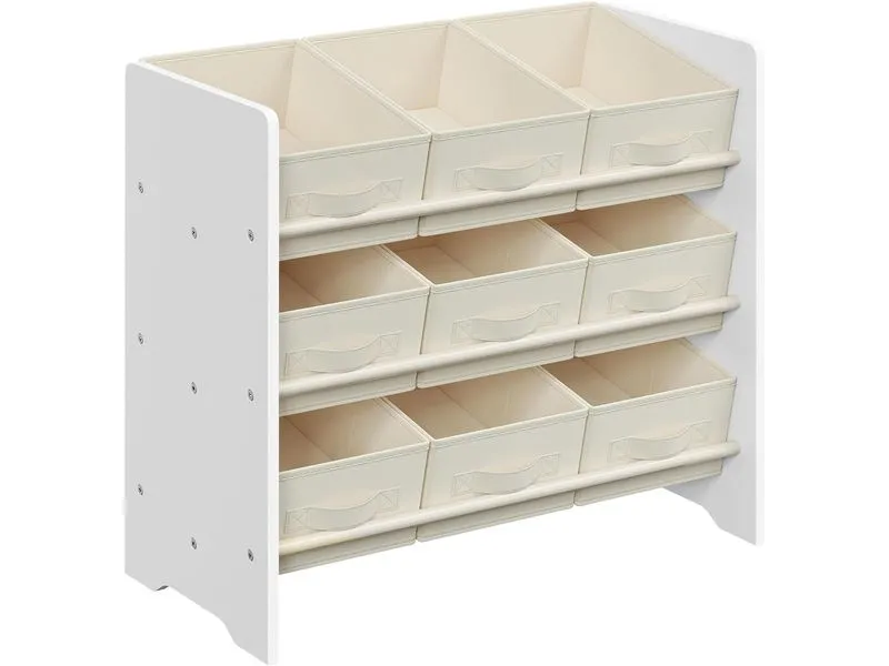 Songmics Ablageregal mit 9 Boxen 62.5 cm x 60 cm, Weiss Songmics Ablageregal mit 9 Boxen 62.5 cm x 60 cm, Weiss