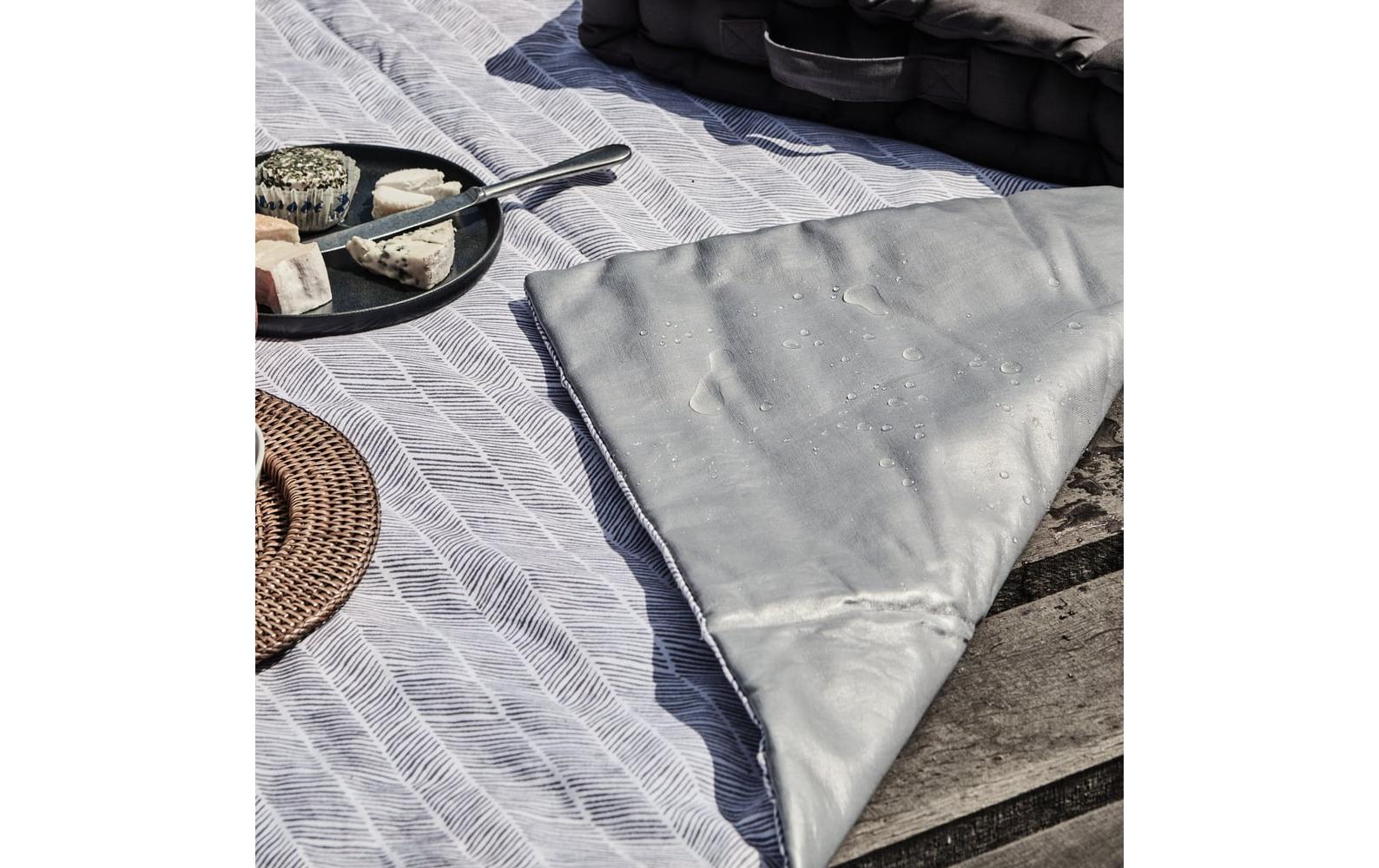 Urbanara Picknickdecke Ankisa 190 x 130 cm - Terrakotta / Weiss