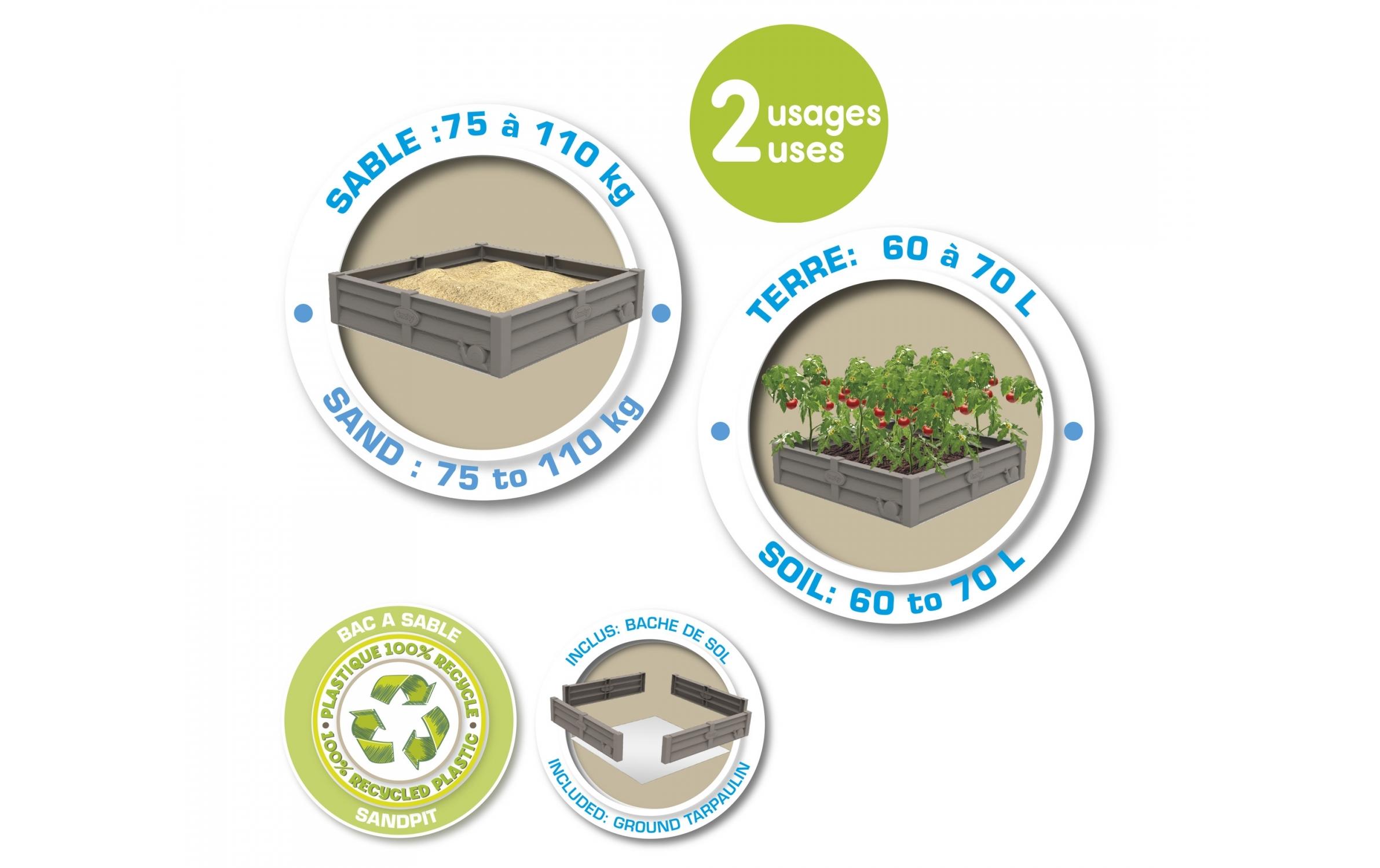 Smoby Sandkasten Square Garden