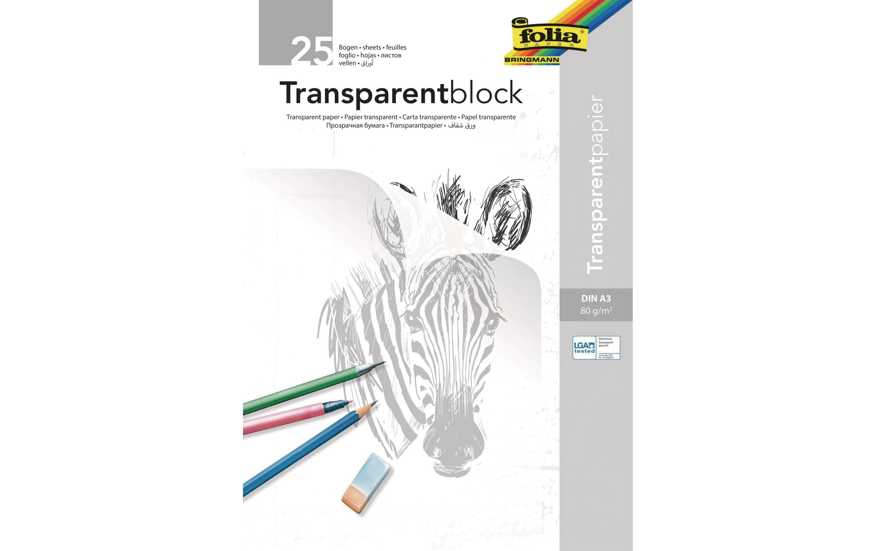 Folia Transparentpapier A3 80 g/m², A3 Folia Transparentpapier A3 80 g/m², A3