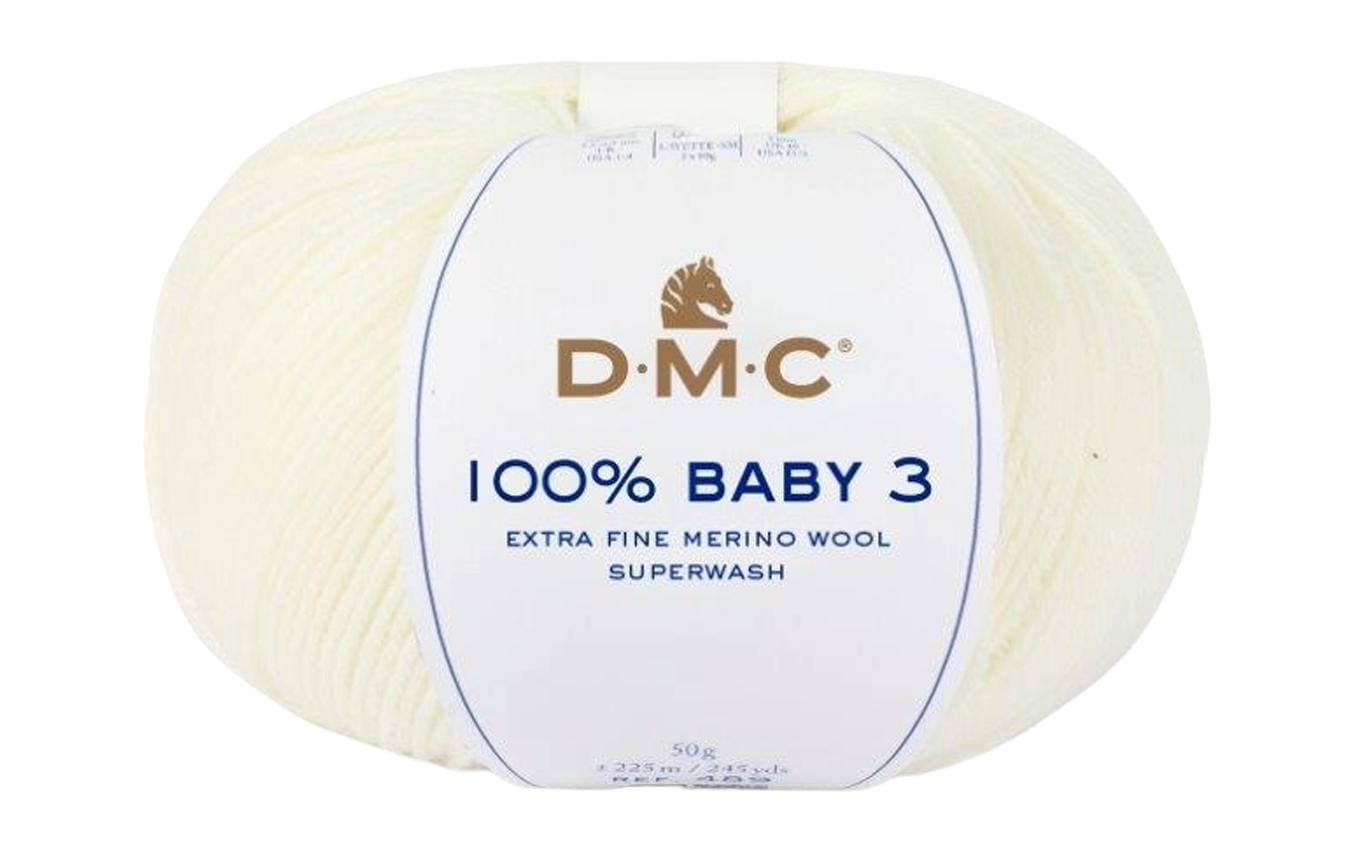 DMC Wolle 100% Baby 3 Weiss