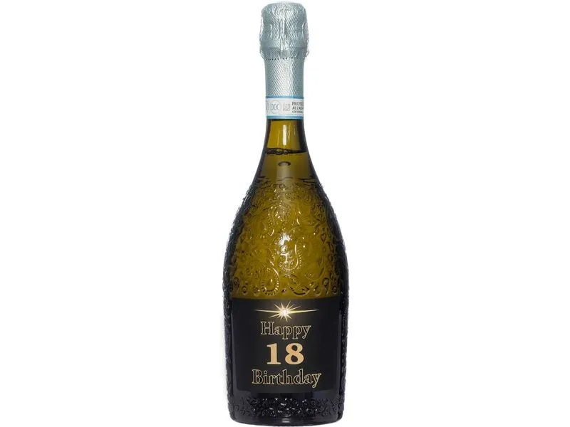 Dreams and Fantasy Geschenkidee Prosecco dark Happy Birthday 18 750 ml