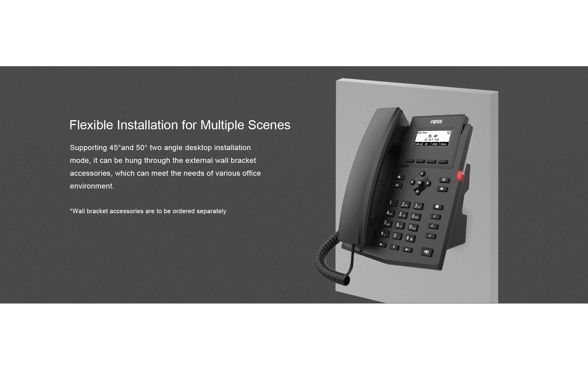 Fanvil Tischtelefon X301W Schwarz