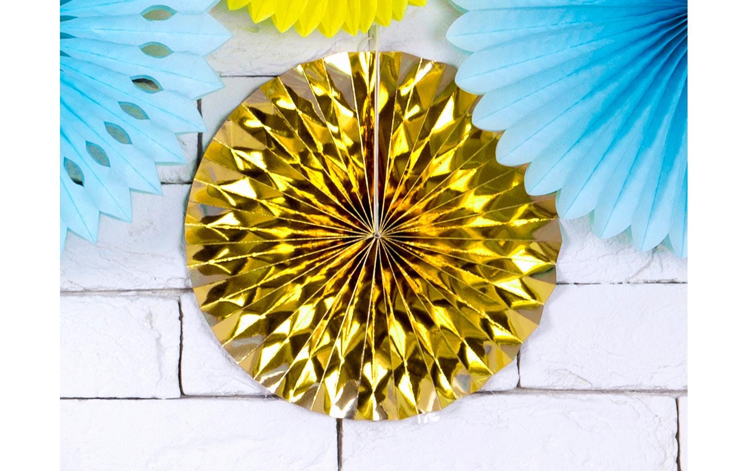 Partydeco Rosetten Metallic 3 Stück, Gold Partydeco Rosetten Metallic 3 Stück, Gold