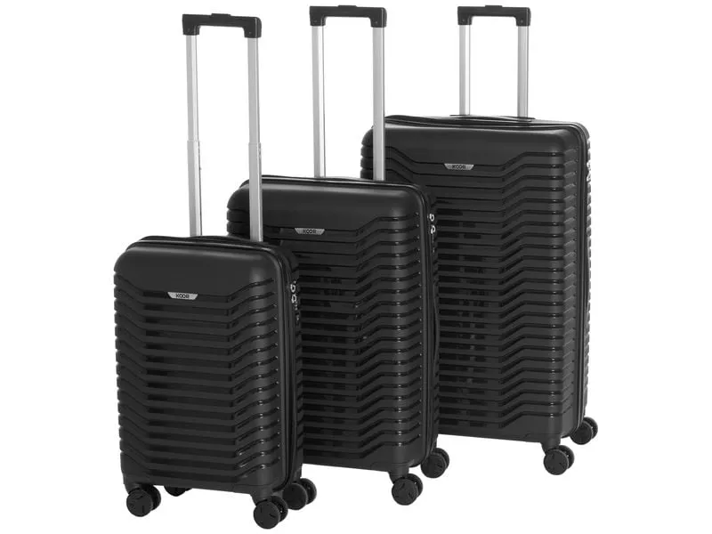 KOOR Reisekofferset Manila 3-teilig, Schwarz KOOR Reisekofferset Manila 3-teilig, Schwarz