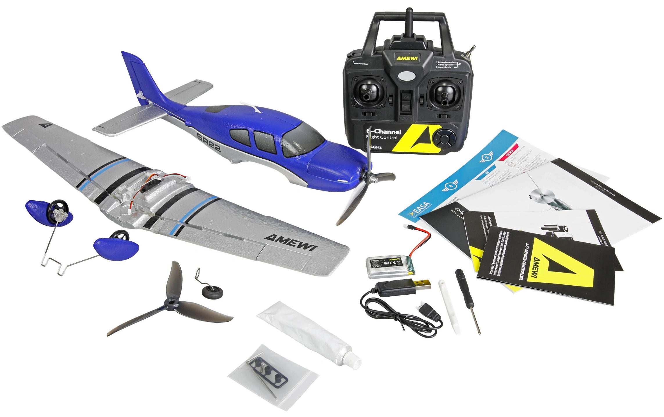 Amewi Motorflugzeug Cirrus SR22 520 mm, RTF, Blau Amewi Motorflugzeug Cirrus SR22 520 mm, RTF, Blau