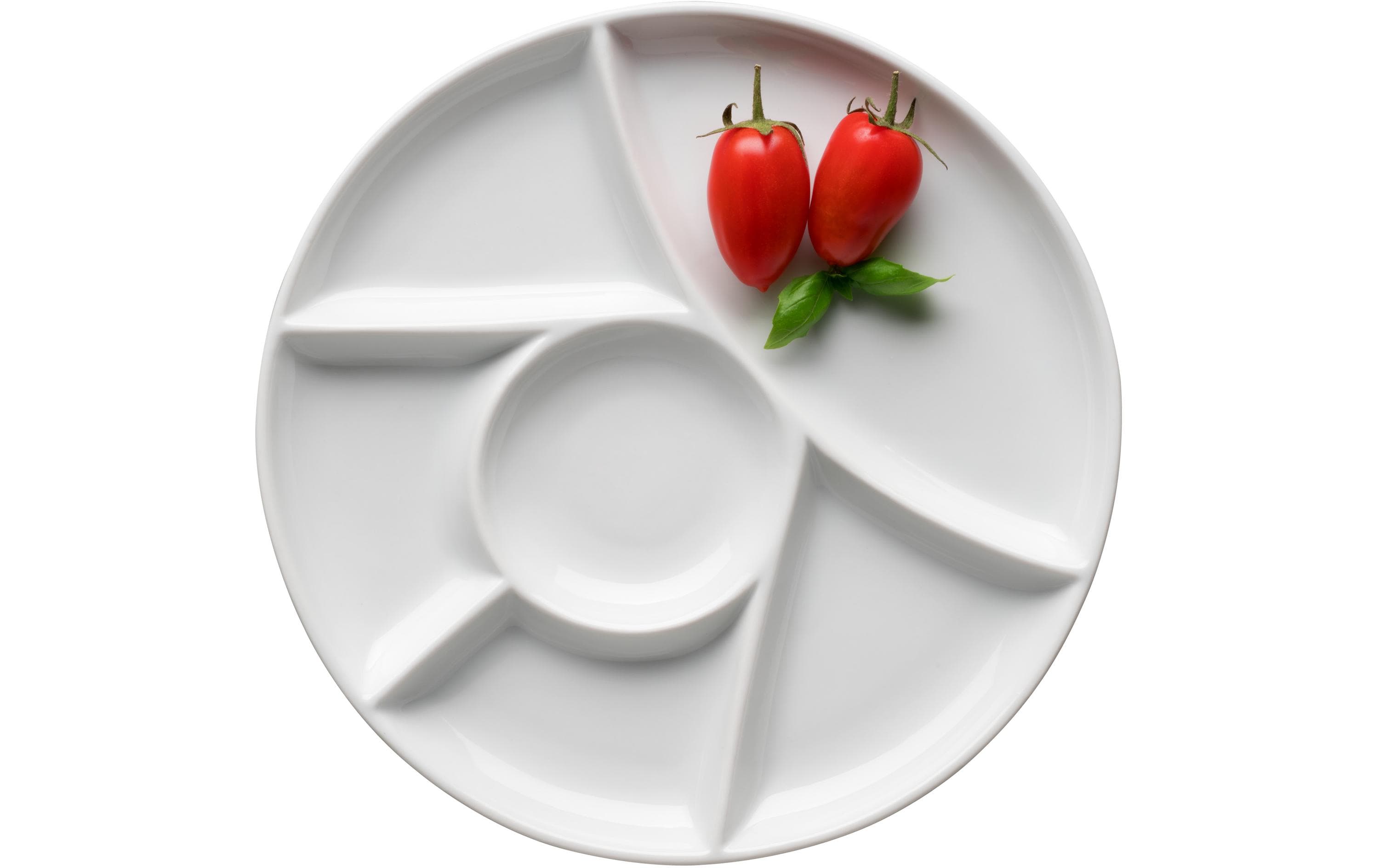 Mäser Fondue-Teller rund 2 Stück, Weiss