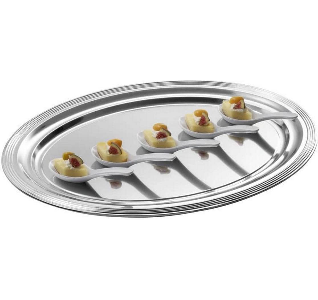 APS Servierplatte Classic 46 x 34 x 1.5 cm, Silber