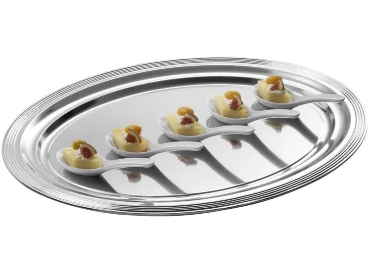 APS Servierplatte Classic 46 x 34 x 1.5 cm, Silber