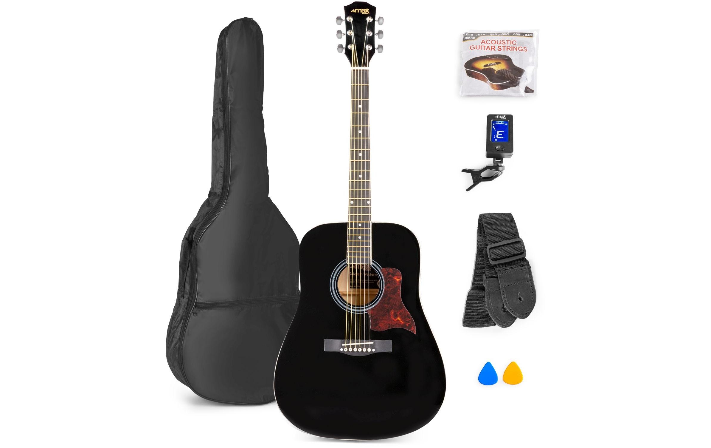 MAX Westerngitarre SoloJam Set Schwarz MAX Westerngitarre SoloJam Set Schwarz