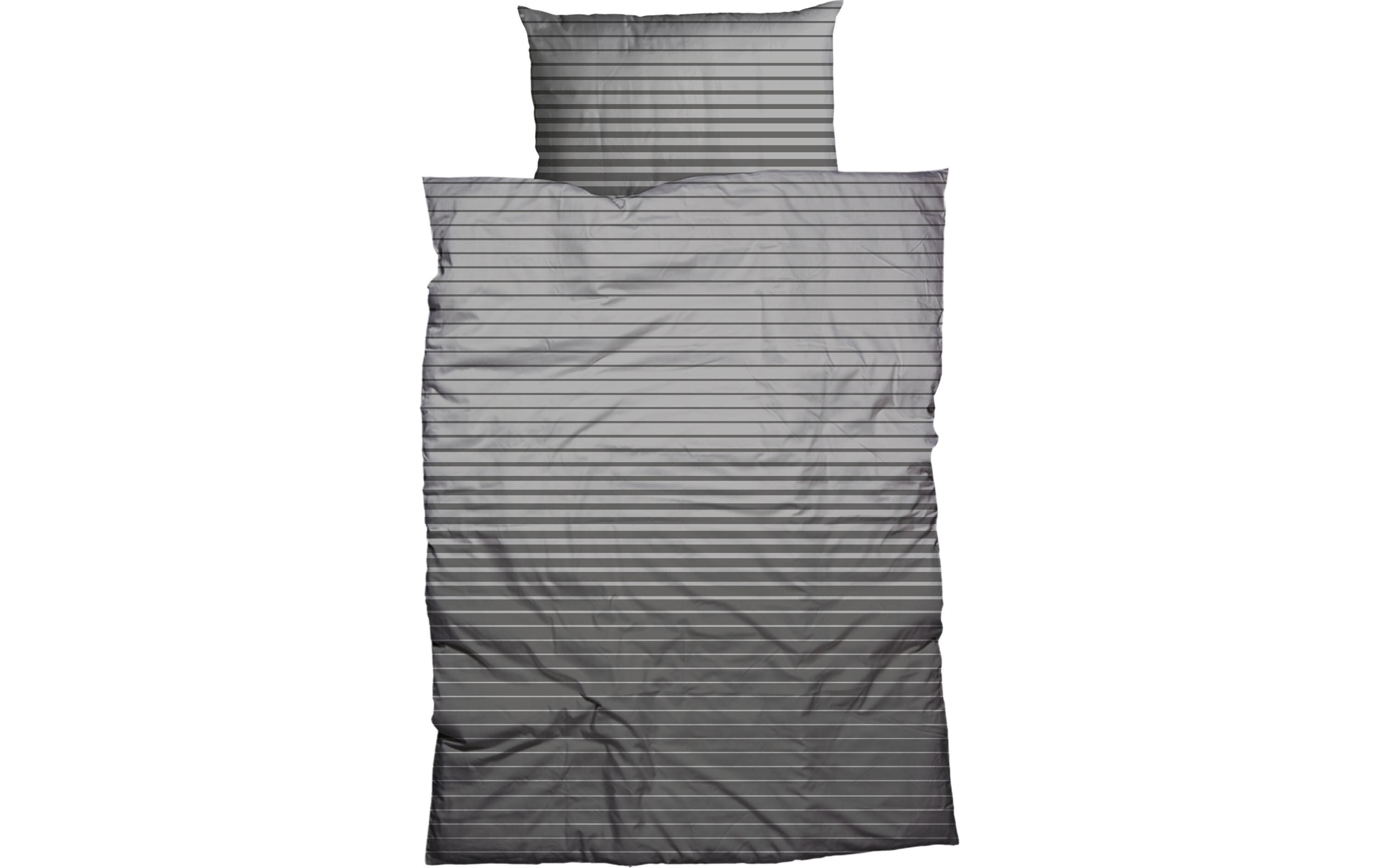 Nobilium Duvetbezug Weilo 200 x 210 cm, Anthrazit/Silber