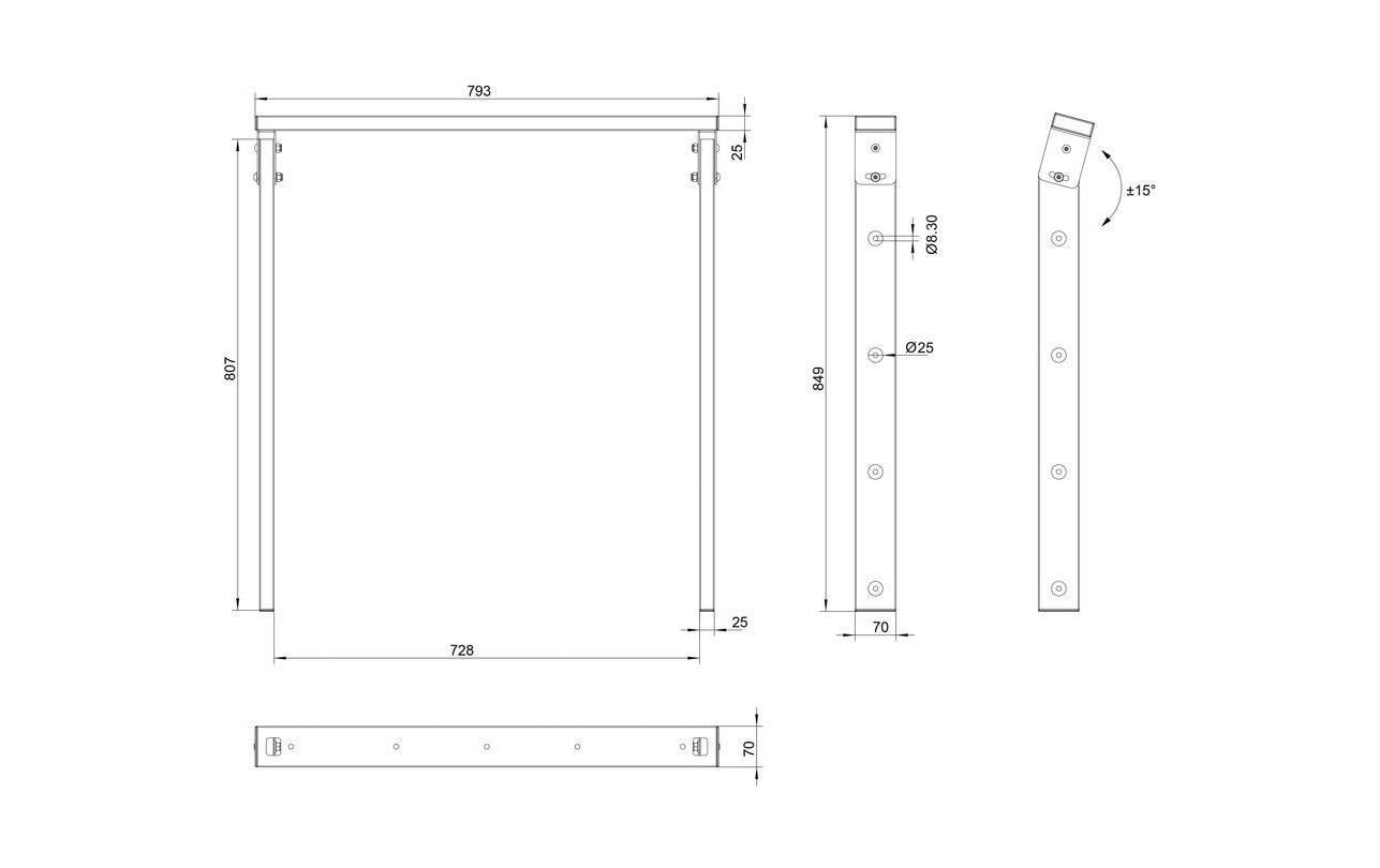 Multibrackets Deckenhalterung Ceiling Mount Pro OM46N-D