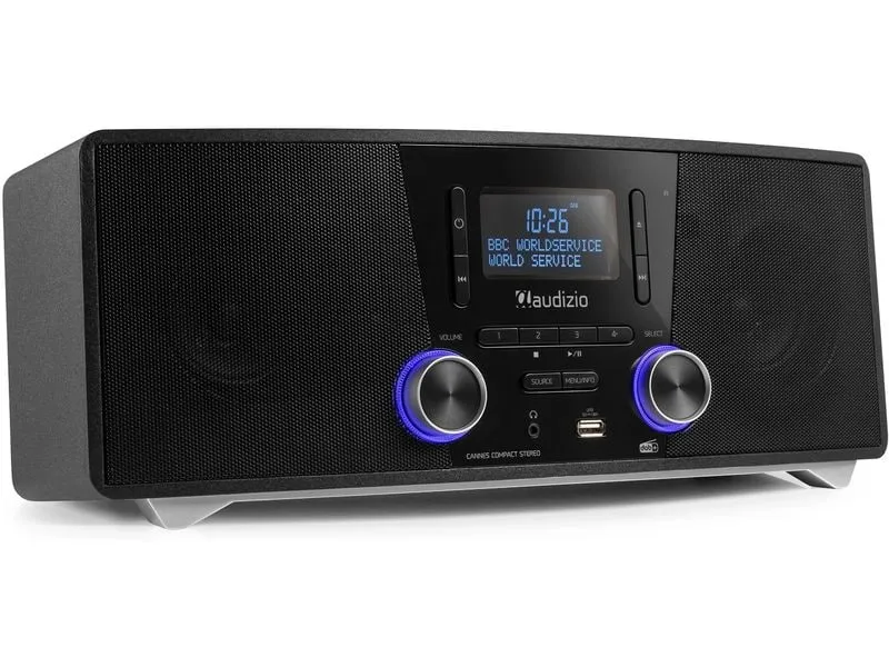 Audizio Micro-HiFi Anlage Cannes Schwarz Audizio Micro-HiFi Anlage Cannes Schwarz