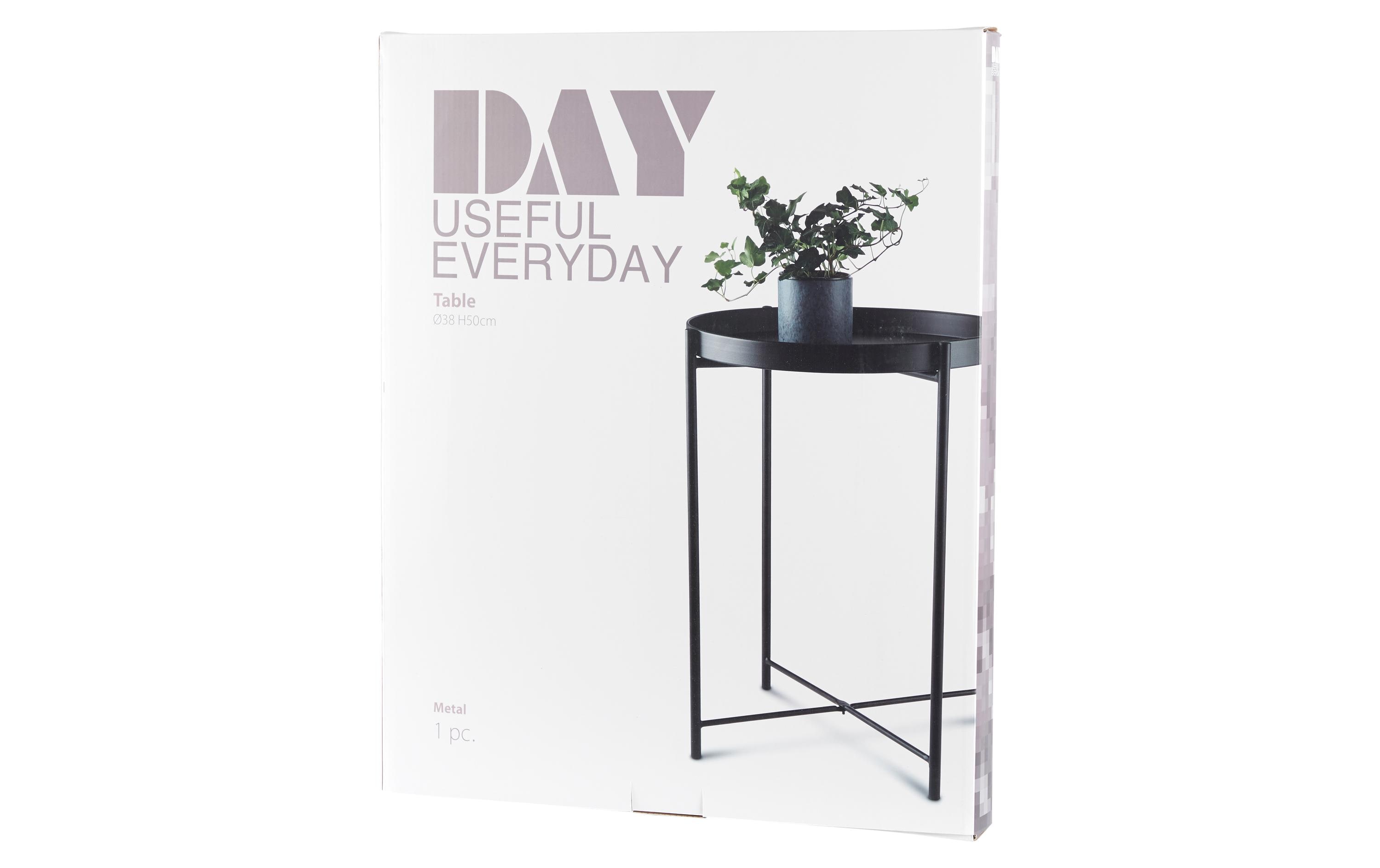 Schou Beistelltisch Ø 38 cm, Schwarz