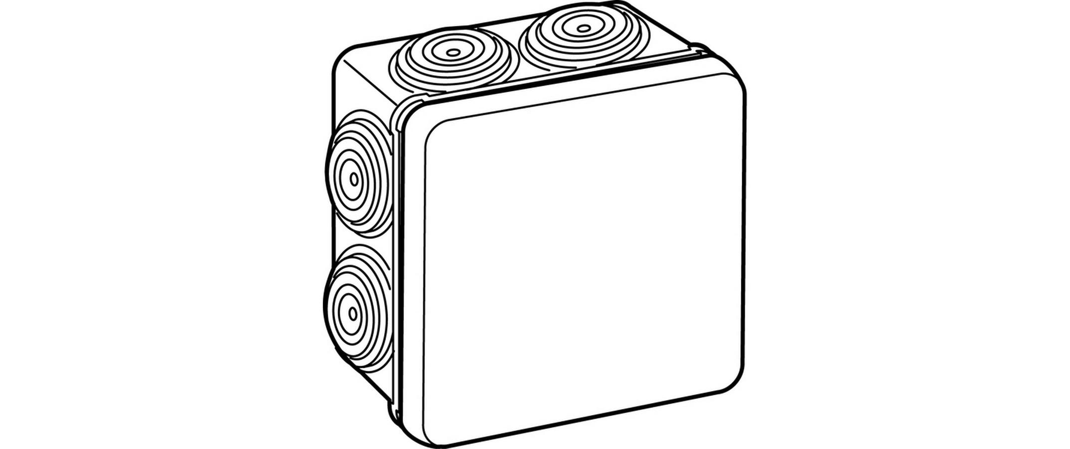 Legrand Abzweigdose Plexo AP, nass IP55, Weiss 80 x 80 x 45 mm Legrand Abzweigdose Plexo AP, nass IP55, Weiss 80 x 80 x 45 mm