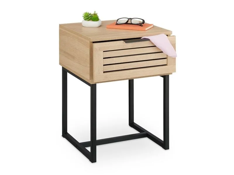 relaxdays Nachttisch mit Schublade 55.5 x 40 x 41.5 cm relaxdays Nachttisch mit Schublade 55.5 x 40 x 41.5 cm