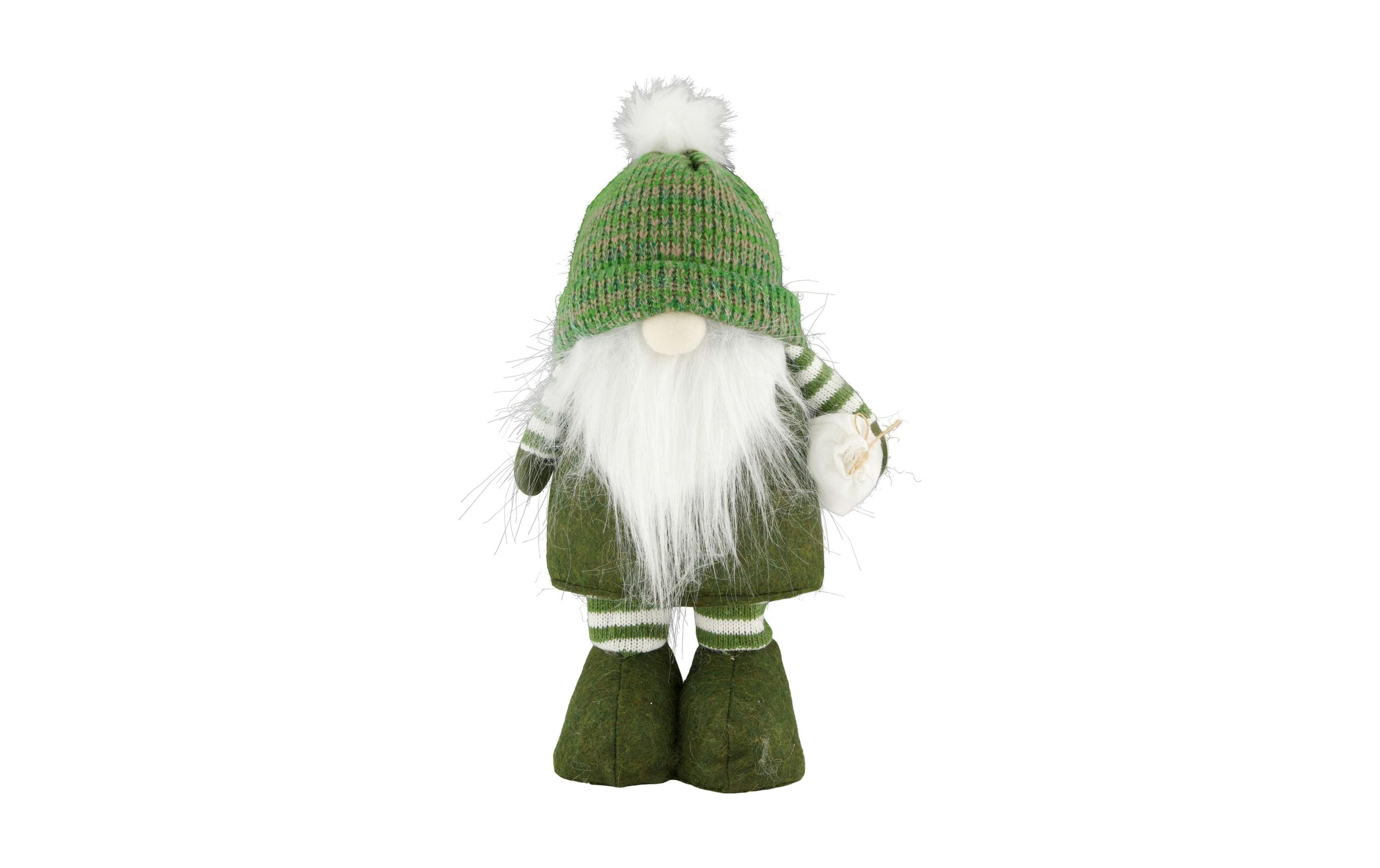 CHALET Weihnachtsfigur Gnom 10 cm, Textil, Grün