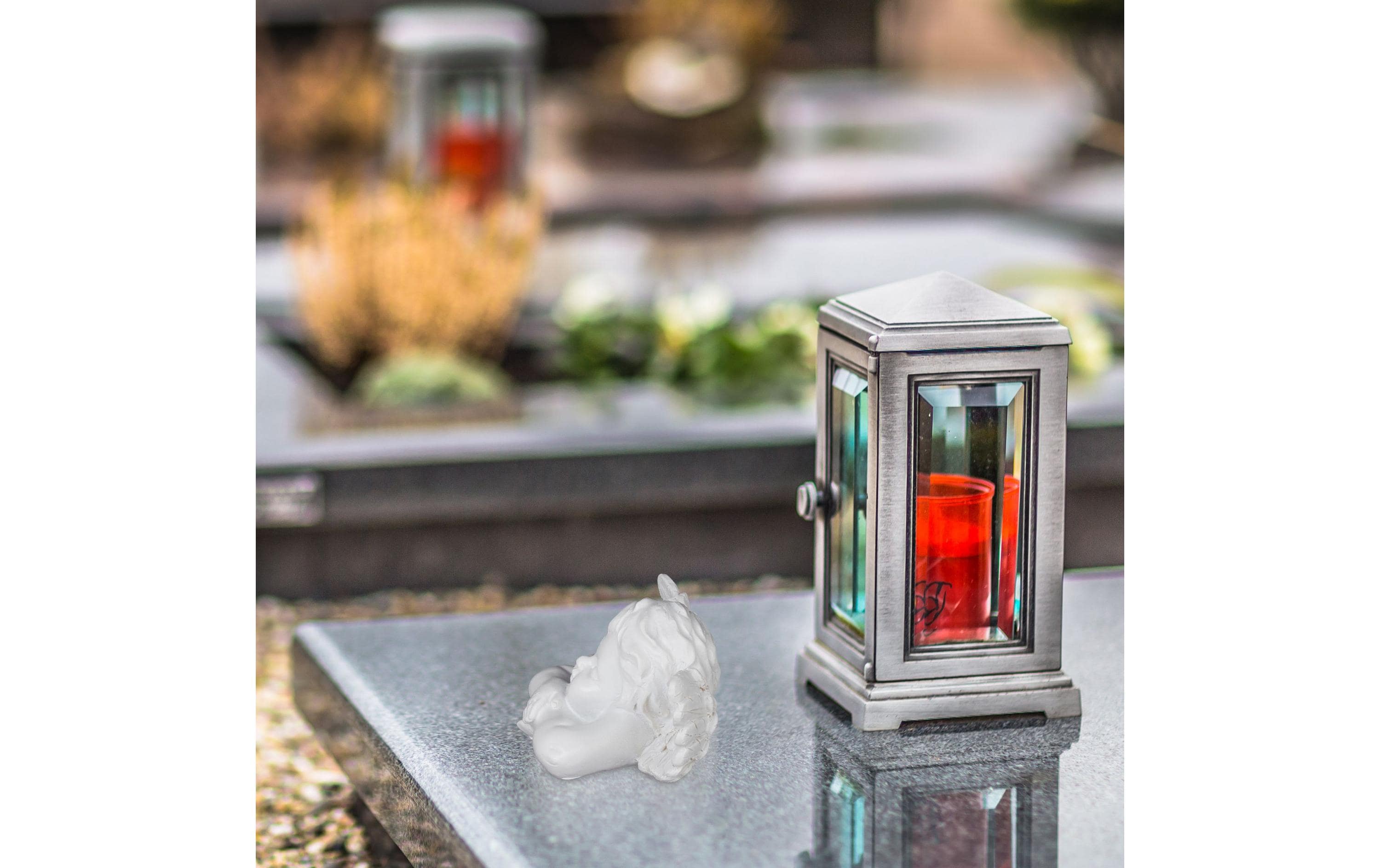 relaxdays Dekofigur Grabengel 2 Stück, Weiss