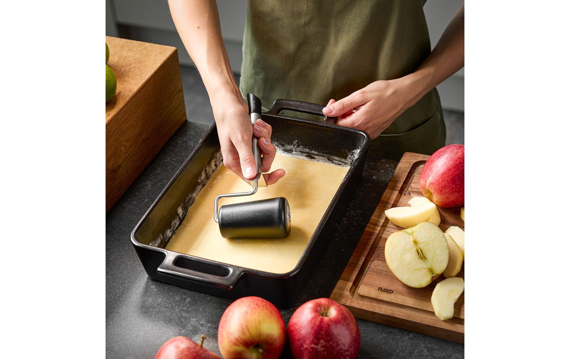 GEFU Teigroller Primeline Schwarz/Silber