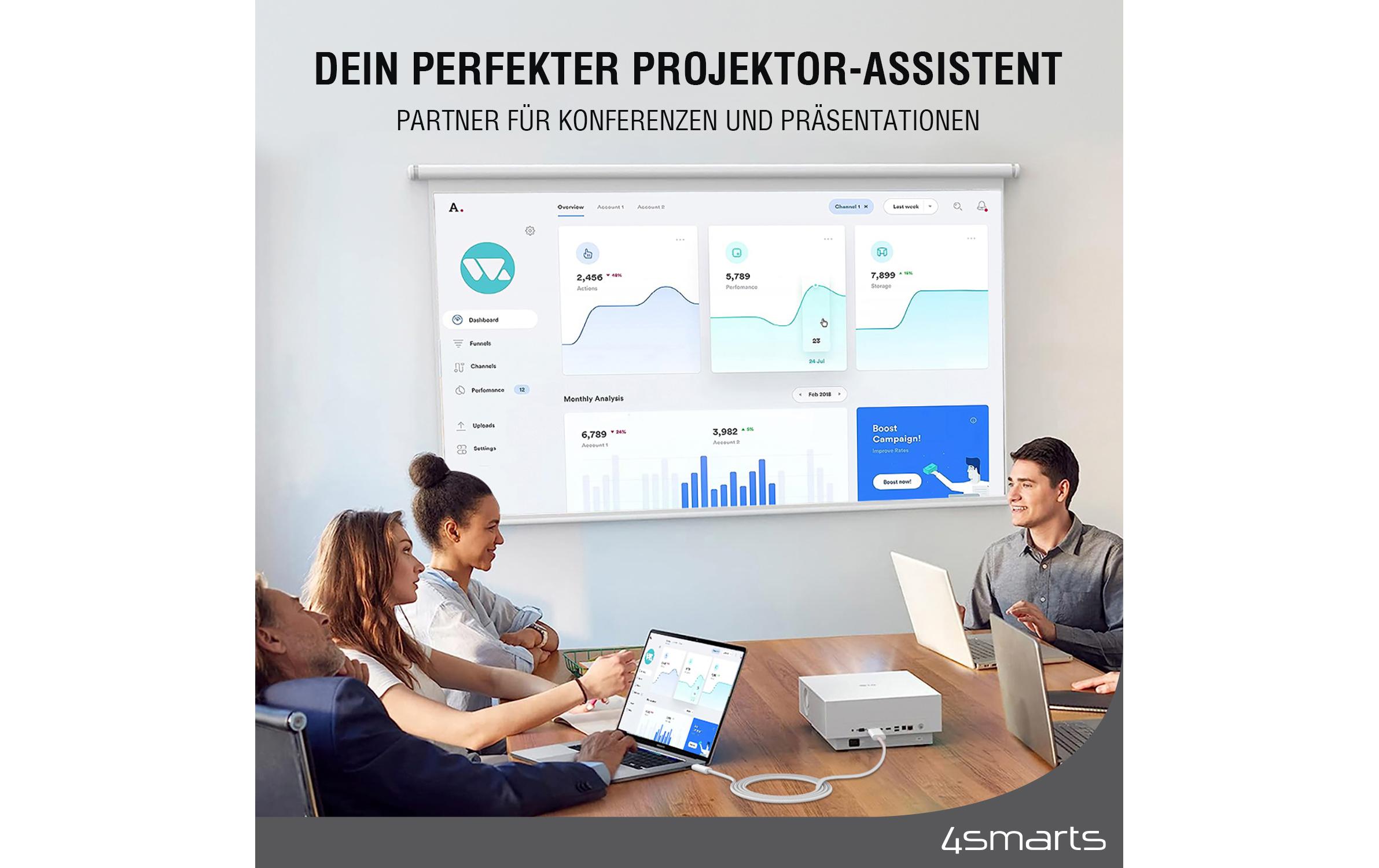 4smarts Kabel 4K 60Hz USB Type-C - HDMI, 2 m 4smarts Kabel 4K 60Hz USB Type-C - HDMI, 2 m