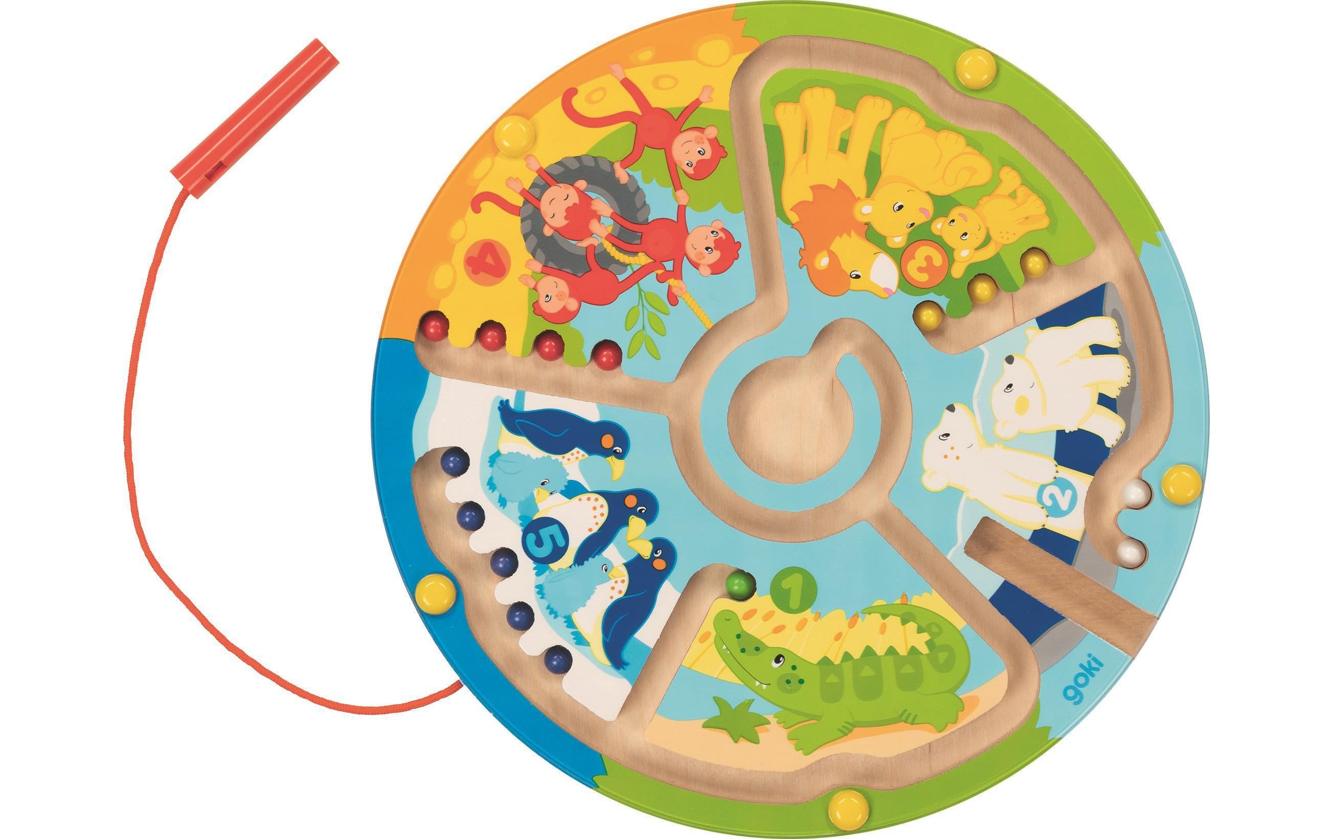 Goki Magnetlabyrinth Magnetlabyrinth: Zählen Lernen im Zoo