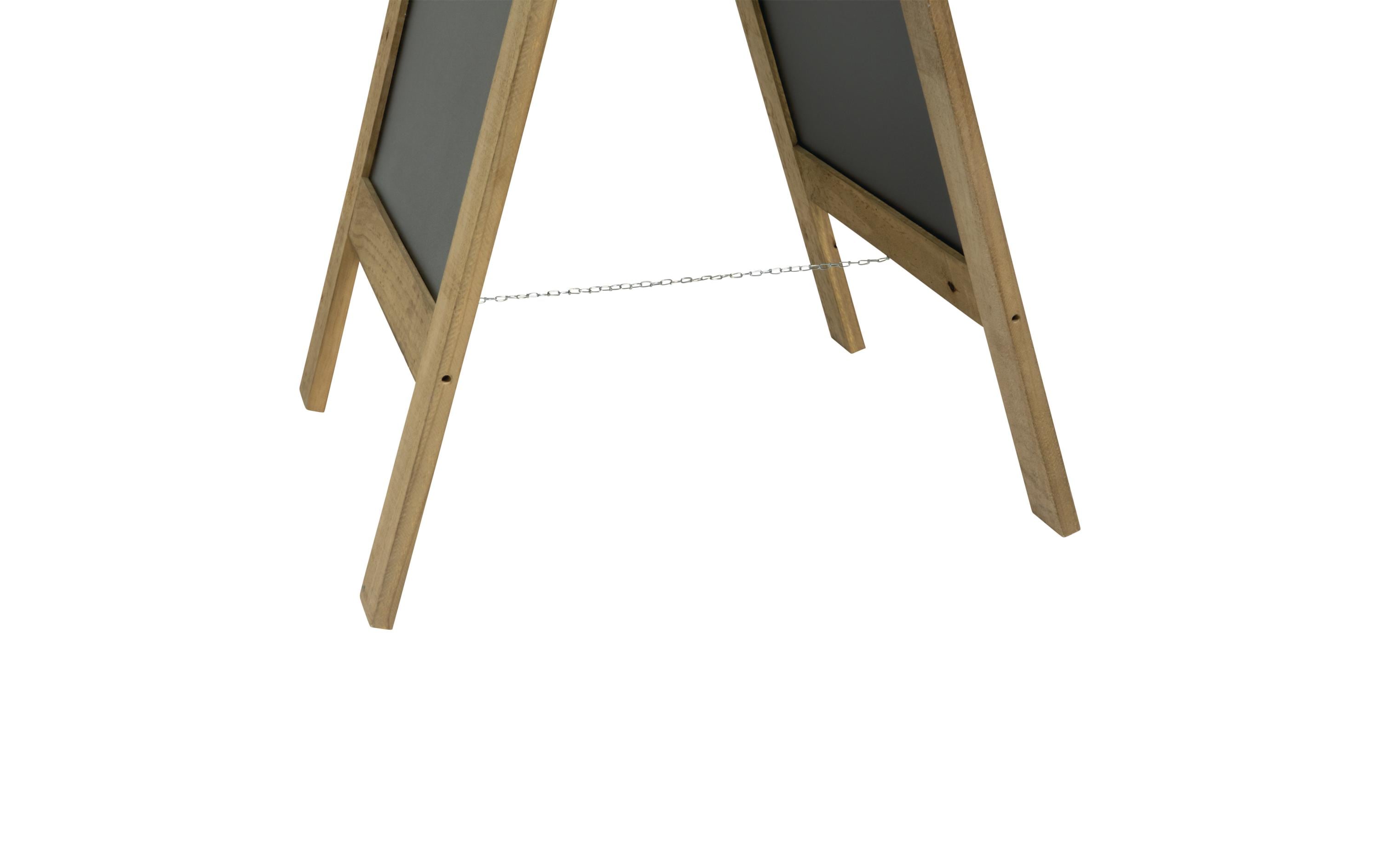 Securit Kreidetafel Ständer Natur Finish Hellbraun/Schwarz