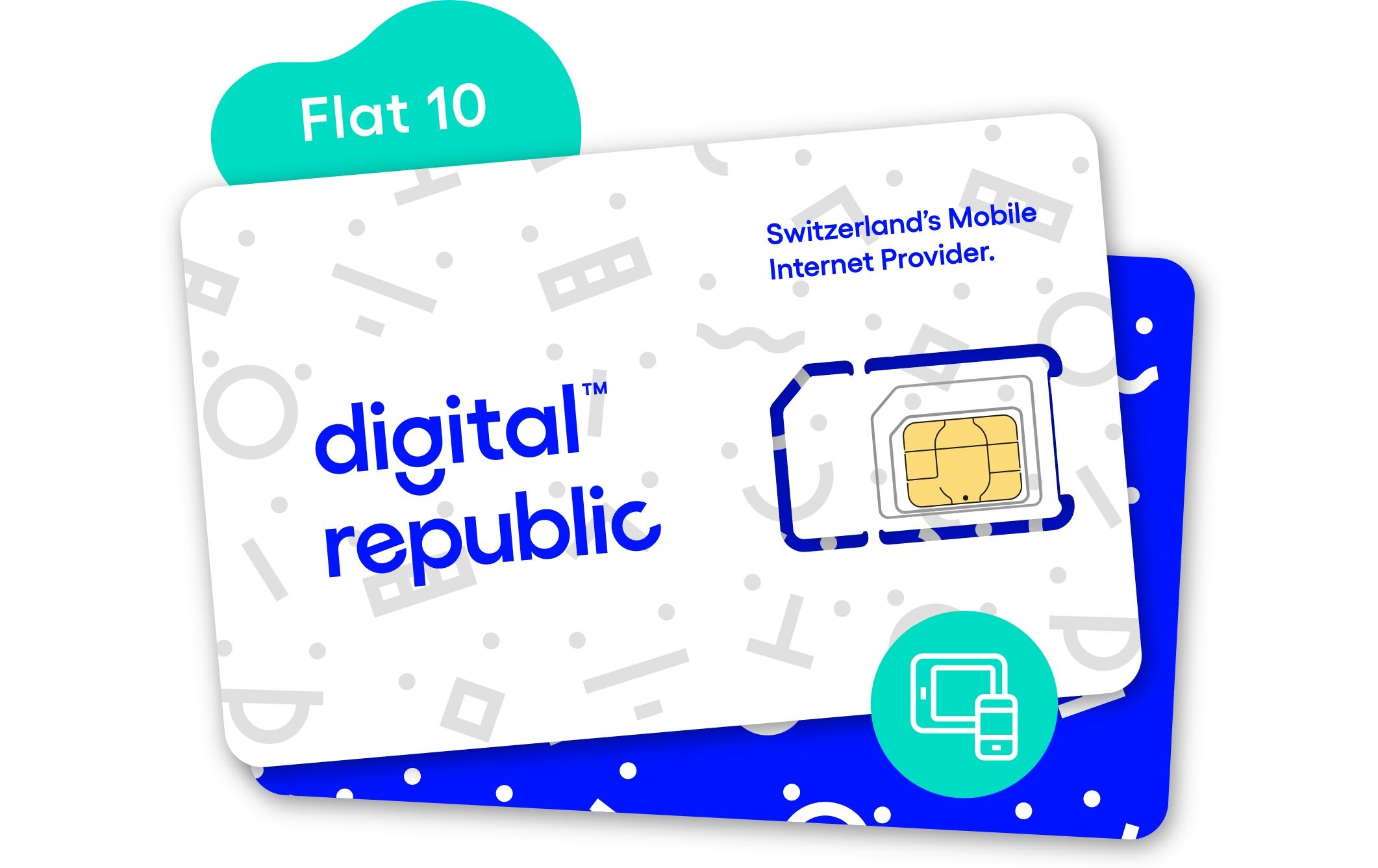 Digital Republic SIM-Karte Unlimitiert Internet für 30 Tage - Medium Speed