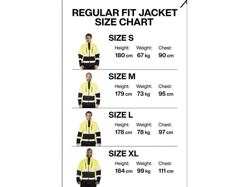 ACE ACE Neon Softshell-Warnjacke – S ACE ACE Neon Softshell-Warnjacke – S
