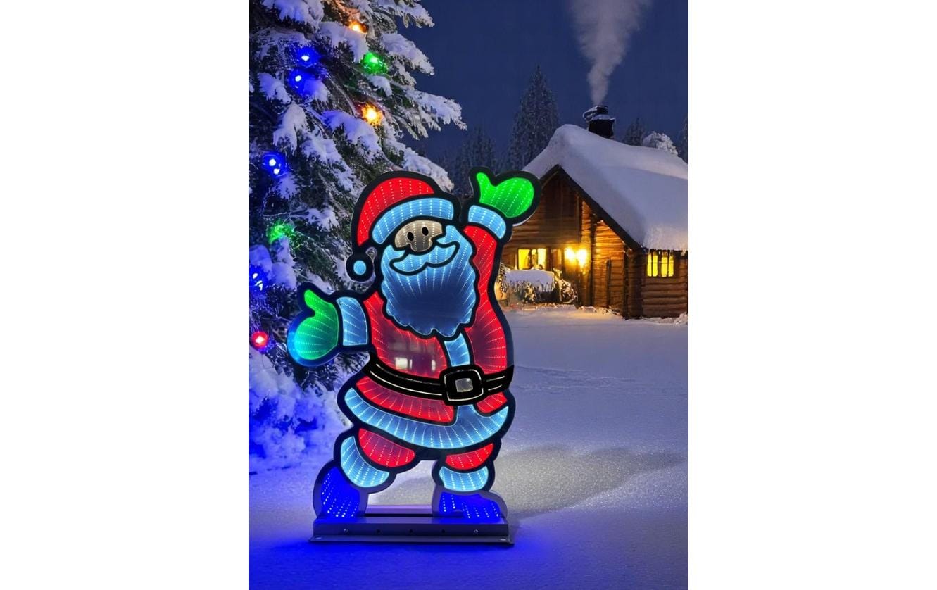 Dameco LED Figur Santa Infinity Effekt, 5 cm x 42.5 cm x 61 cm