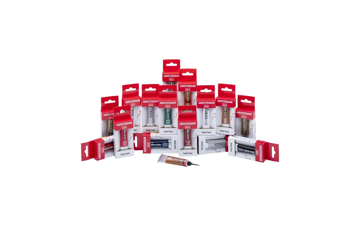 Amsterdam Acrylfarbe Reliefpaint 815 Zinn deckend, 20 ml 20 ml, Zinn