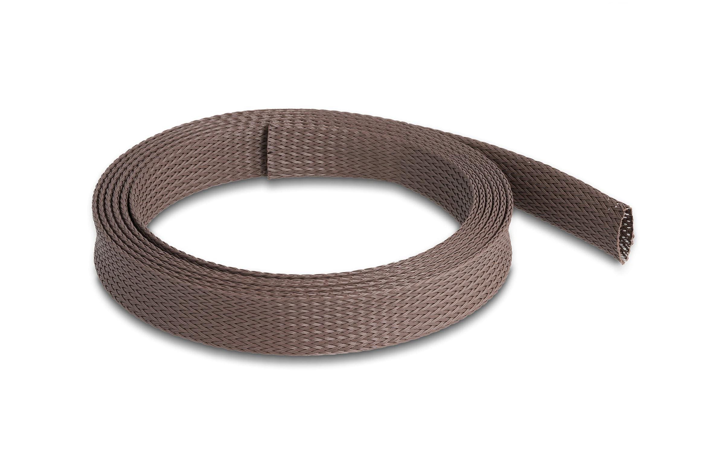 Delock Geflechtschlauch nagerfest, 2 m x 19 mm Braun Delock Geflechtschlauch nagerfest, 2 m x 19 mm Braun
