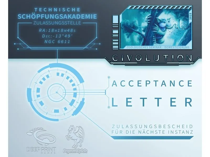 Pegasus Spiele Expertenspiel Erweiterung Civolution Acceptance Letter -DE- Pegasus Spiele Expertenspiel Erweiterung Civolution Acceptance Letter -DE-