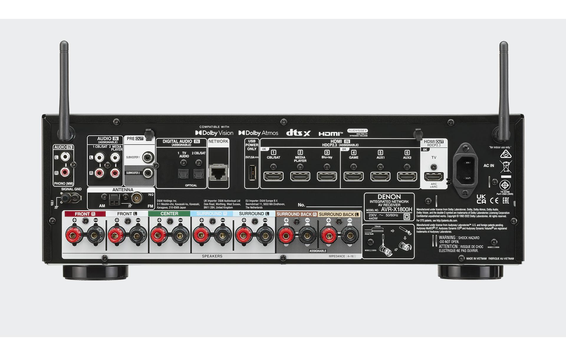 Denon AV-Receiver AVR-X1800H Schwarz