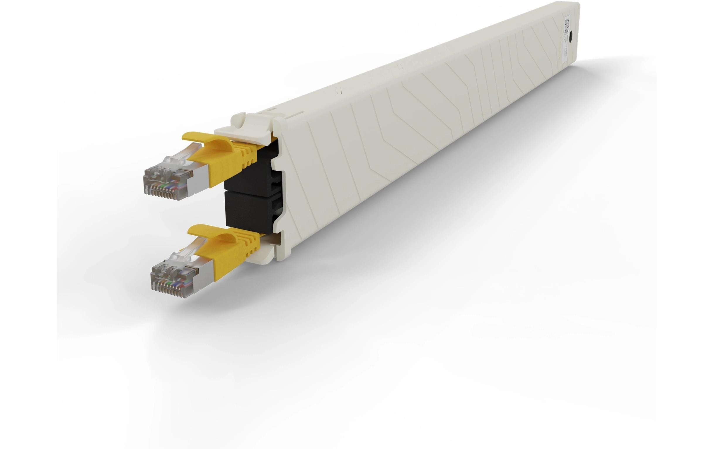 Patchbox patchbox.one / Cassette / 8RU / Cat 6A, STP, 0.8 m, Gelb