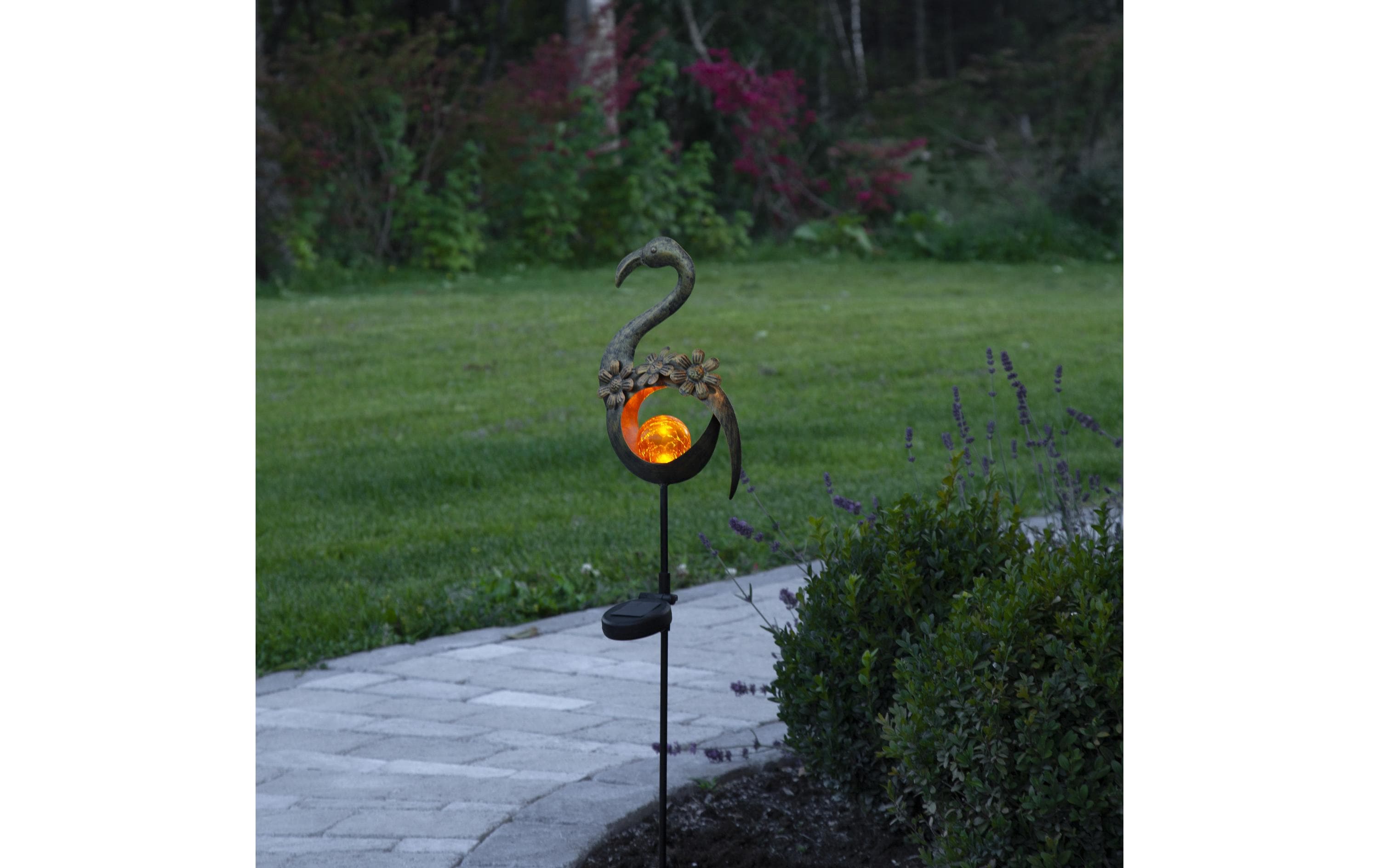 Star Trading Gartenlicht Solardekoration Melilla Bird, Gold