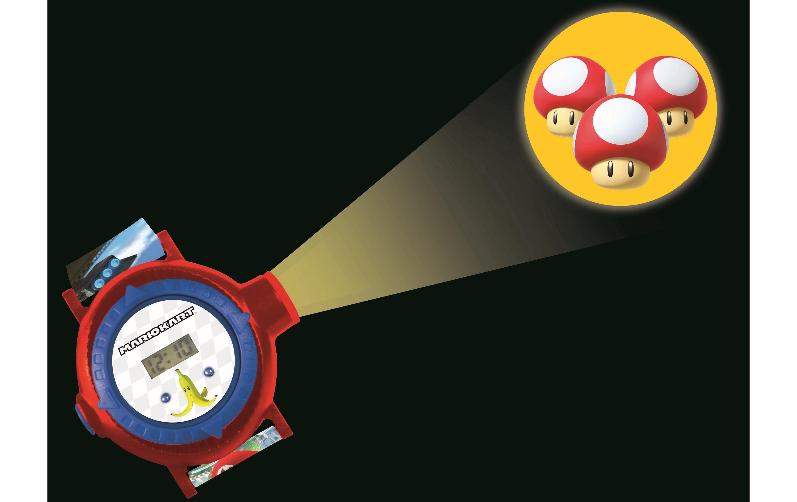 Lexibook Digitaluhr Mario Kart mit Projektor Rot/Blau