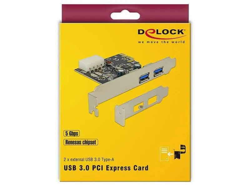 Delock PCI-Express-Karte USB 3.0 Typ-A + LowProfile Delock PCI-Express-Karte USB 3.0 Typ-A + LowProfile