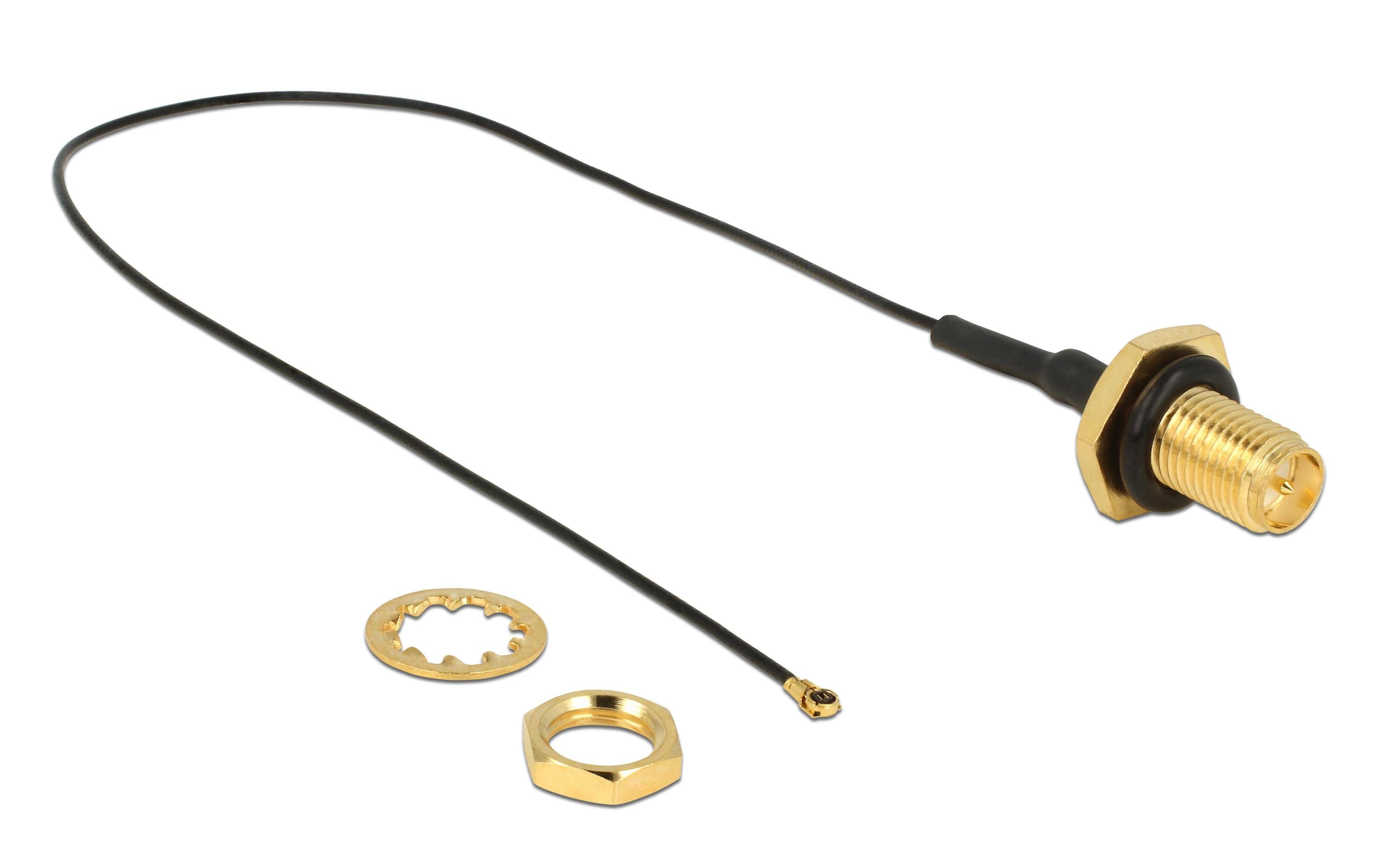 Delock Antennenkabel RP-SMA zu MHF 4 20cm, wassergeschützt Delock Antennenkabel RP-SMA zu MHF 4 20cm, wassergeschützt