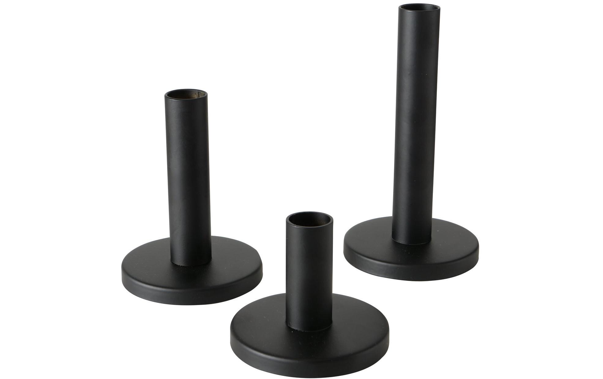 Boltze Kerzenhalter Malko 3-teilig, Schwarz
