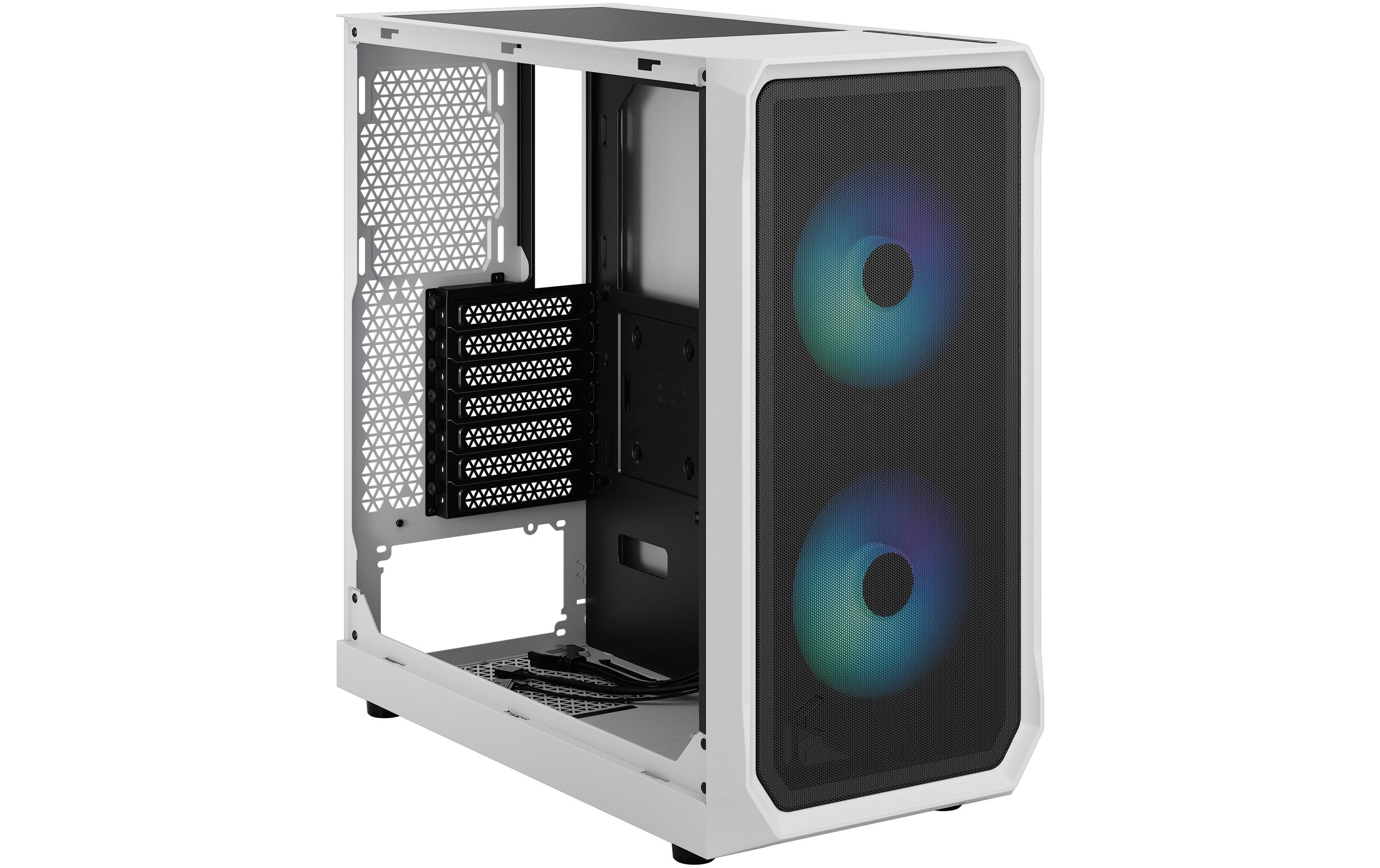 Fractal Design PC-Gehäuse Focus 2 RGB TG Clear Tint Weiss