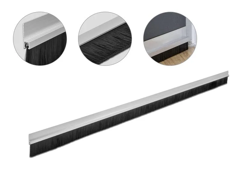 Delock Türdichtschiene Alu-Profil Gerade, 1 m x 40 mm