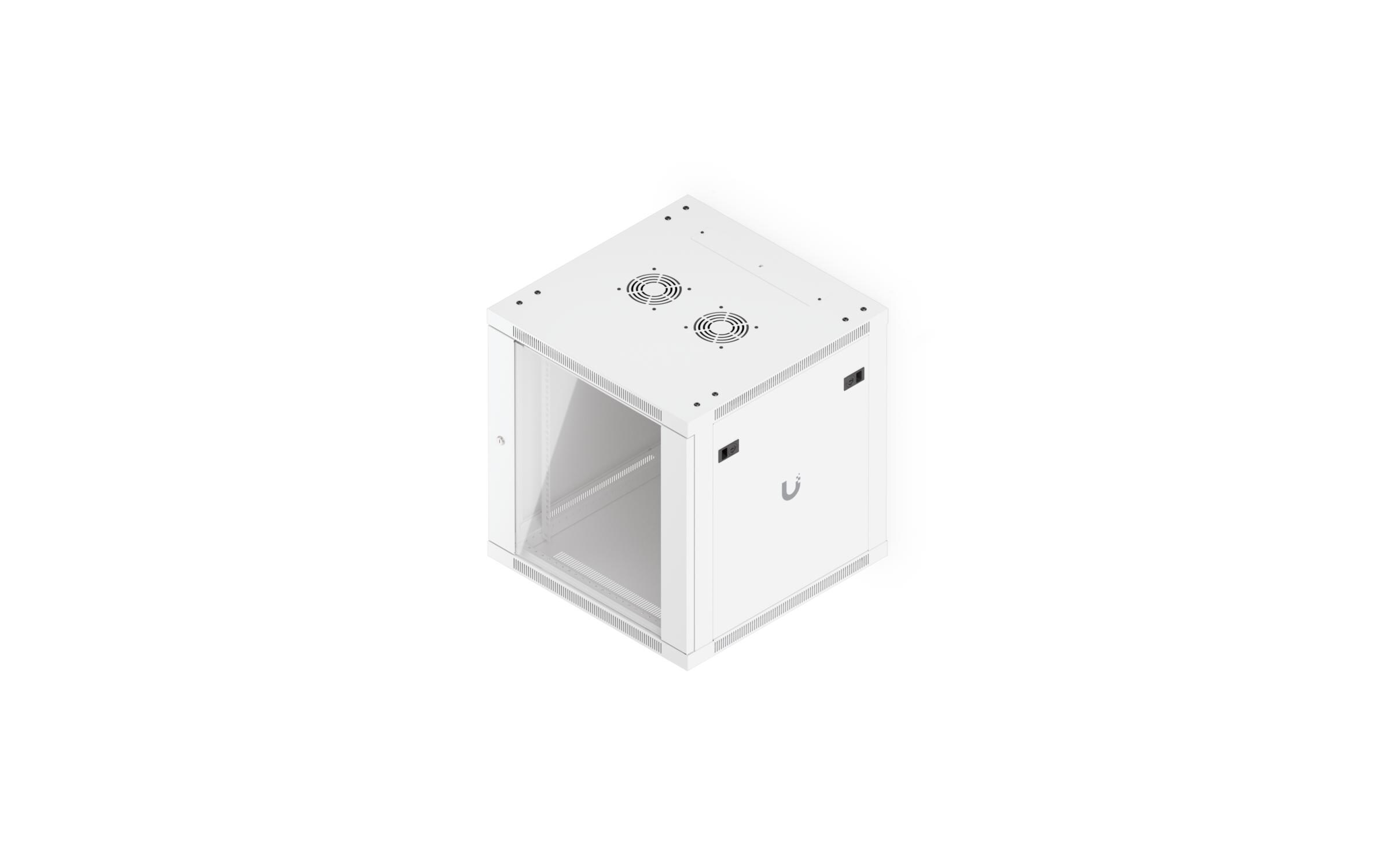 Ubiquiti Wandschrank 12U Rack 19 / 12HE / Weiss, Glastür