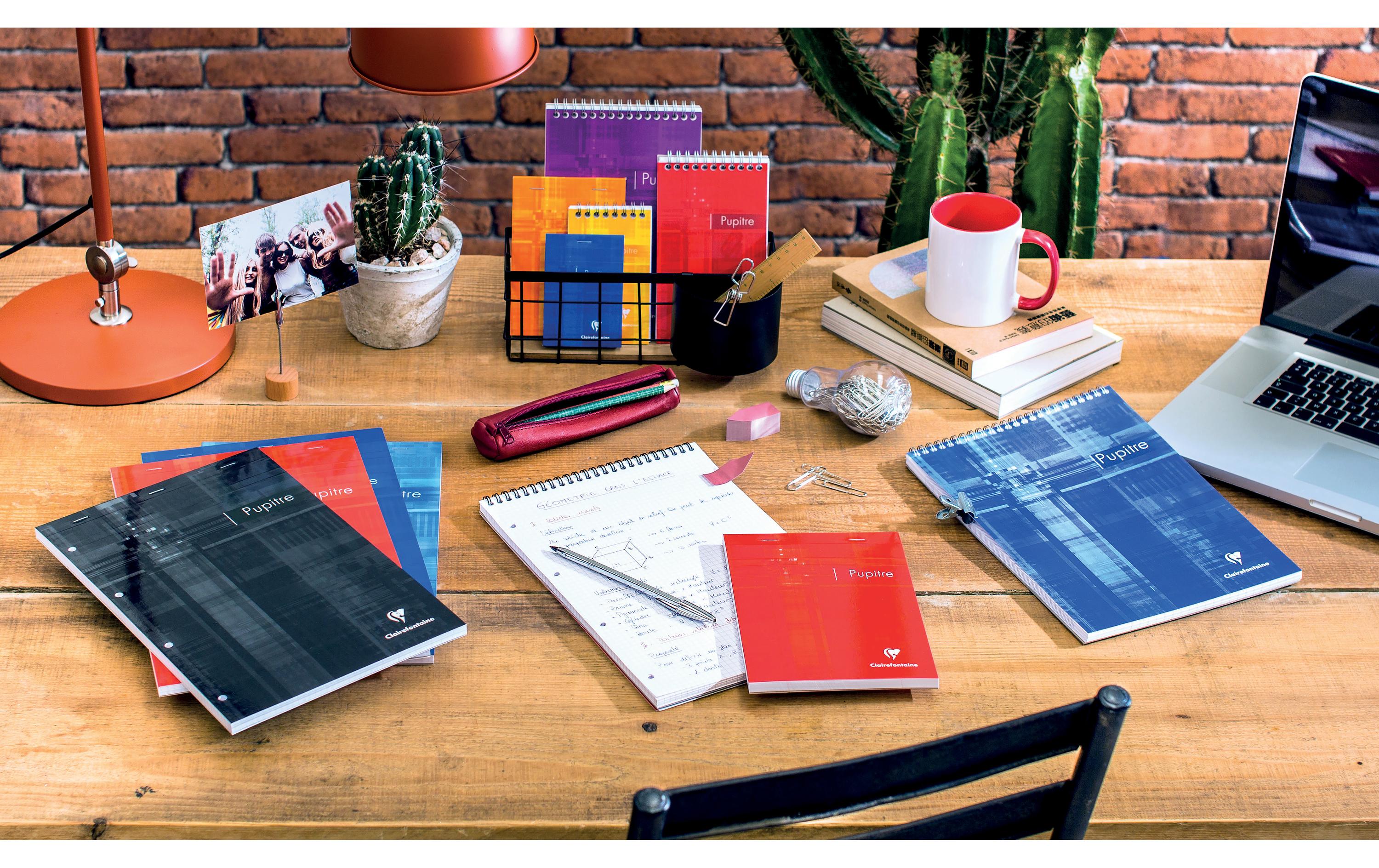 Clairefontaine Schulheft 80 Blatt, A7, 5 mm kariert, assortiert