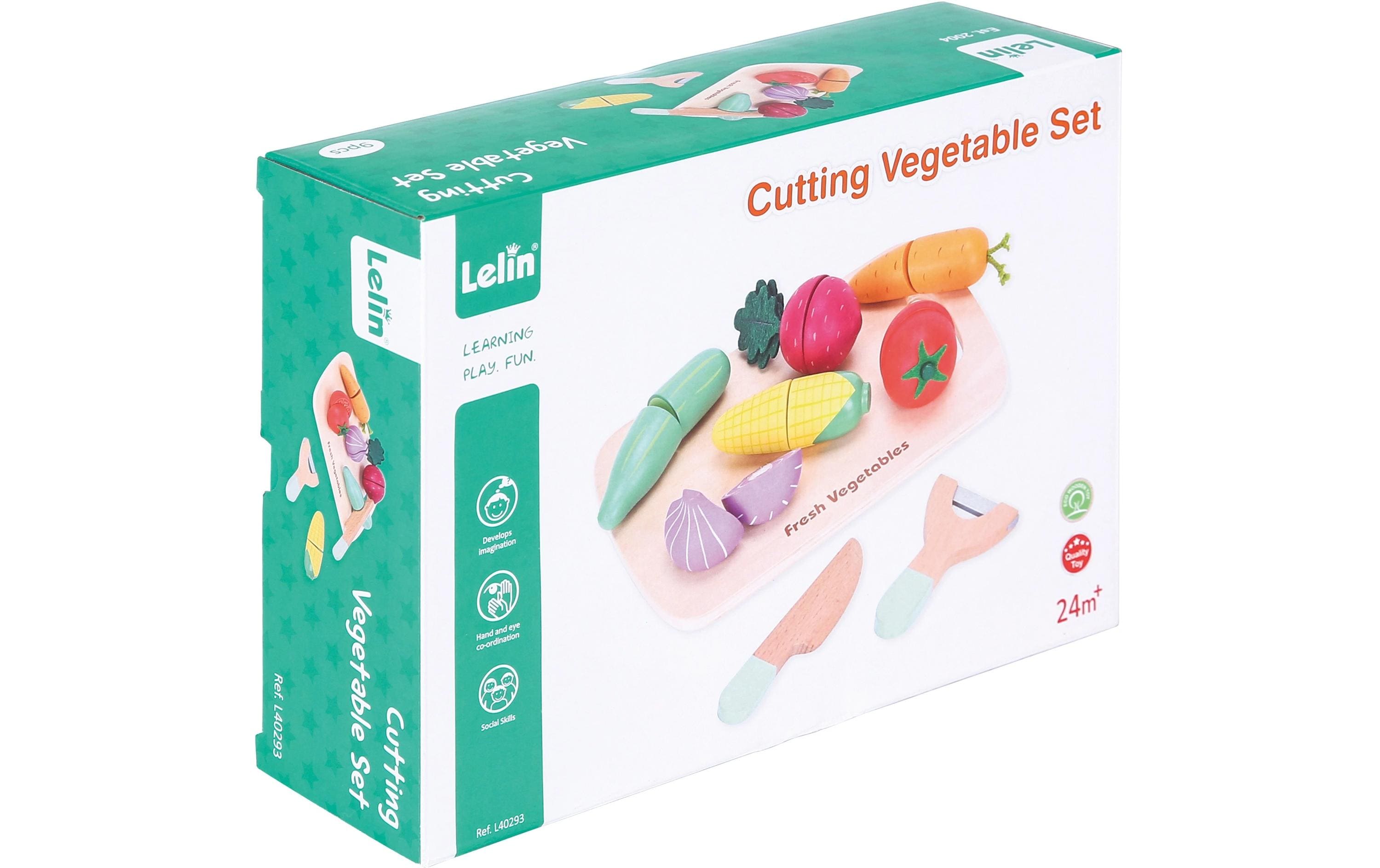 Spielba Holzspielwaren Spiel-Lebensmittel Gemüse-Set zum Schneiden