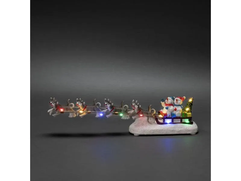 Konstsmide LED-Figur Schneemann mit Schlitten, 38 cm Konstsmide LED-Figur Schneemann mit Schlitten, 38 cm