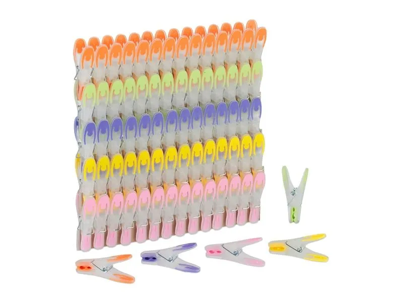 relaxdays Wäscheklammern Soft-Grip 75 Stück