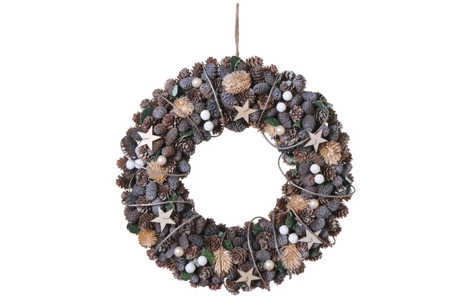 CHALET Aufhänger Weihnachtskranz Vorek L, 35 cm